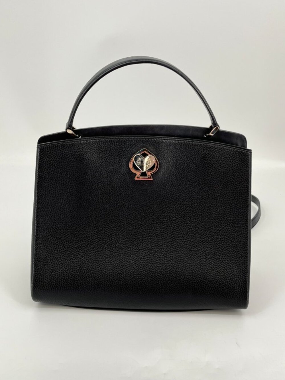 Kate Spade Romy Medium Satchel Black Leather Top Handle Crossbody Bag
